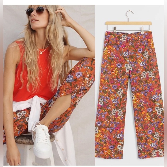 Anthropologie Pants - Anthropologie Maeve Flower Power Wide-Leg Pants size 4